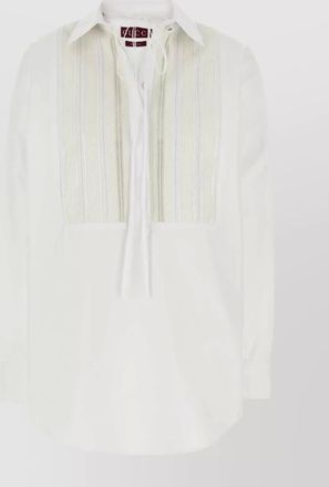 Gucci oversize shirt with collared neck and textured panel
