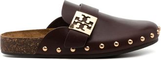 Tory Burch Mellow mules - women - Leather/Leather/Rubber - 7.5 - Brown