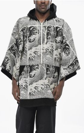 Celine Half-Zip Cotton Coat With Hood size M