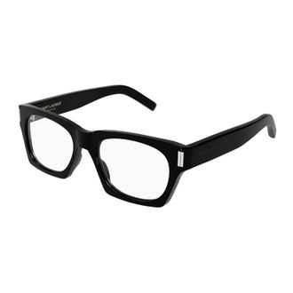 Saint Laurent Square Full Rim Eyeglasses - Black