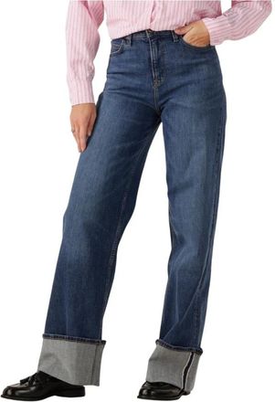 Lee Stella A Line Wide Jeans - Dames - Regular Fit Jeans - Blauw - W28 - Katoen - Jeans