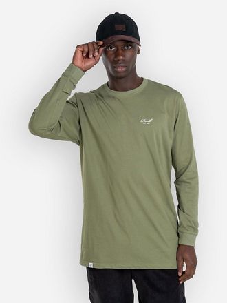 Reell Staple Logo T-Shirt manica Lunga verde