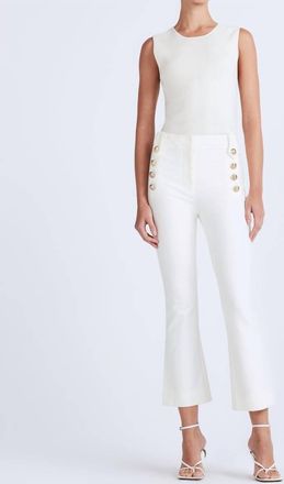 Derek Lam Robertson Crop Flare Trouser In Soft White