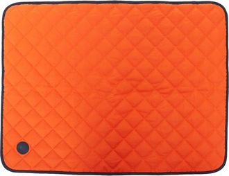 Herm&egrave;s Black Cotton Reversible Quilted Dog Mat Travel Blanket (Authentic Pre- Loved)