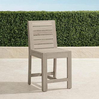 Frontgate St. Kitts Counter Stool in Weathered Teak - Frontgate