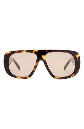 Luv Lou The Dionne 55mm Aviator Sunglasses in Crystal Tort at Nordstrom