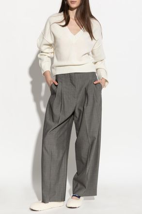 STUDIO NICHOLSON Wool Trousers Lira, Womens, Grey