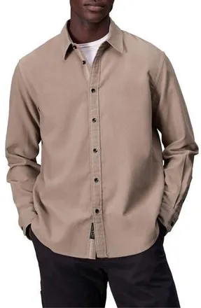 Rag & Bone Finch Corduroy Button-Up Shirt in Desert at Nordstrom Rack, Size Medium