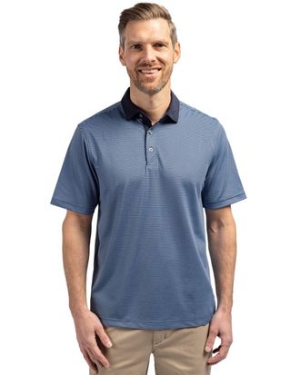 Cutter & Buck Virtue Pique Micro Stripe Mens Short Sleeve Polo