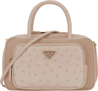 Prada Crossbody Tas - Dames - Handtassen - Beige - ONE Size - Leer - Tassen