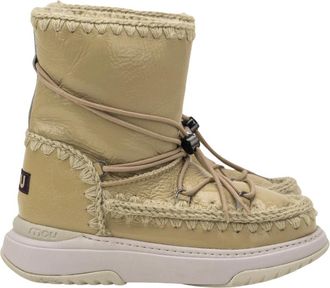 Mou Winterlaarzen - Dames - Winterlaarzen - Beige - 38 EU - Schoenen