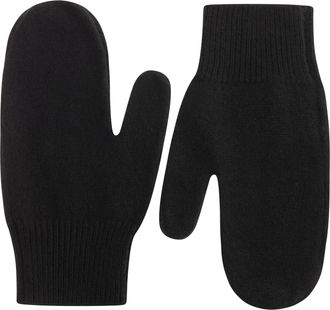 Zwillingsherz F&auml;ustlinge ZWILLINGSHERZ, Damen, schwarz, Strick, Kaschmir, unifarben, Handschuhe F&auml;ustlinge, aus reinem Kaschmir