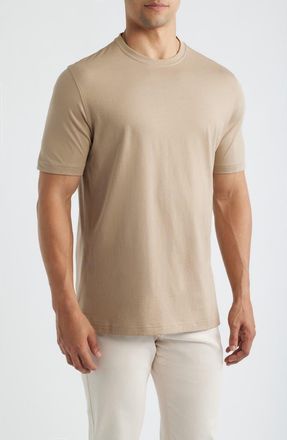 Scott Barber Liquid Pima Cotton T-Shirt in Camel at Nordstrom, Size Xx-Large