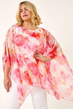 Roman Watercolour Print Overlay Top