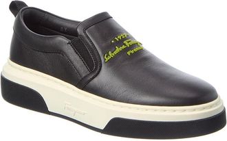 Ferragamo Ferragamo Cassina Leather Slip-On Sneaker