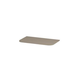 Bernacchini Concept R Wastafelblad - 80x45x1.7cm - tbv afgeronde onderkast - MDF lak - Mat creme cotton