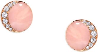 David Morris Orecchini Fortuna in oro rosa 18 carati con diamanti tondi