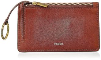 Fossil Wallet for Women Logan, Leather/Polyurethane Trim Flap Clutch brown 19.4 cm L x 2.5 cm W x 10.2 cm H SL7833200
