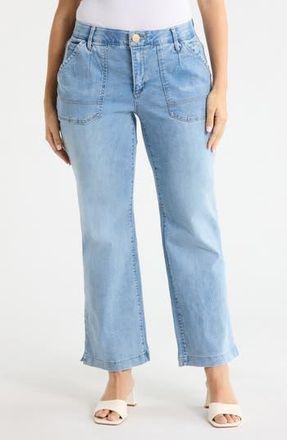 Democracy Absolution Ankle Wide Leg Jeans in Light Wash at Nordstrom Rack, Size 16 W