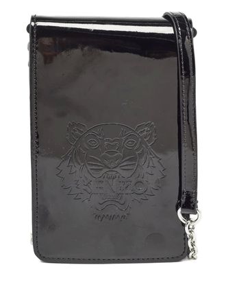 Kenzo Tiger Head crossbodytas met reli&euml;f - Zwart