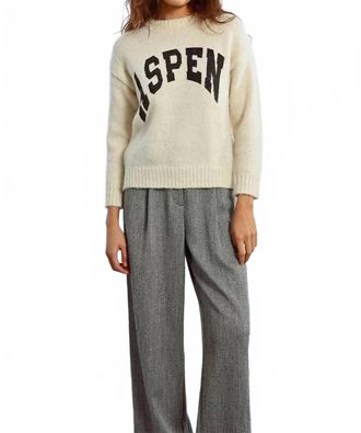 Lili Sidonio x Molly Bracken Aspen Knitted Sweater In Off White