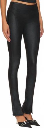 Free People Coated Double Dutch Pull-On Denim In Ethereal Black