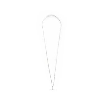 Tom Ford Necklaces, male, Gray, ONE SIZE, Sterling Silver T Necklace