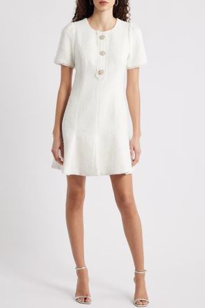 Lilly Pulitzer Geneva Boucl&eacute; Minidress in Coconut Chic Chick Boucle at Nordstrom, Size 14