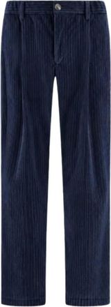 Herno Pantalones de pana con pliegues - Trousers - Hombre - Azul - L