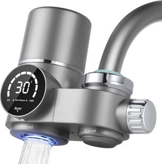 OEM Sistema De Filtro De Agua Para Grifo Con Pantalla Led, Incluye 1 Cartucho, 8 Capas De Filtraci&oacute;n, Elimina Impurezas, Cloro, Lej&iacute;a Y Gusanos, F&aacute;cil Ins