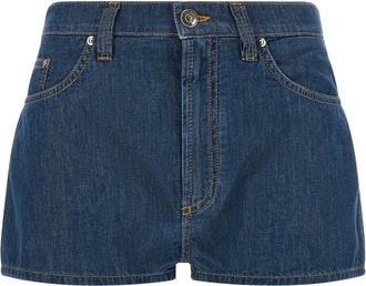 Versace Mujer, Pantalones cortos, Azul, Talla: W28