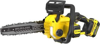 Stanley Fatmax Sfmccs730m1-qw - Motosierra Inal&aacute;mbrica (18 V, Longitud De La Espada De 30 Cm, Motor Sin Escobillas, Con 2 Empu&ntilde;aduras Y Protecci&oacute;n De La Mano,