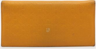 Carolina Herrera CH Carolina Herrera Yellow Embossed Leather Wallet