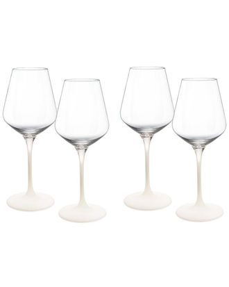 Villeroy & Boch Set of 4 Manufacture Rock Blanc White Wine Glasses