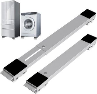 OEM Soporte M&oacute;vil Ajustable Con Freno Para Lavadora, Secadora Y Frigor&iacute;fico - Capacidad De Carga M&aacute;xima 300 Kg - Gris