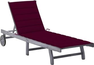 vidaXL Vidaxl - Tumbona De Jard&iacute;n Con Coj&iacute;n Madera Maciza De Acacia Gris