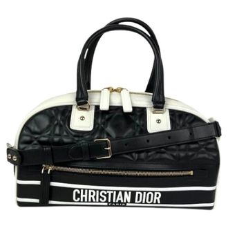 Dior Pre-owned Medium Vibe Zip Bowling Bag - Dames - Pre-owned - Zwart - Maat: ONE Size Zijde