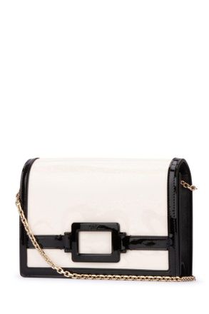 Roger Vivier Rbwaord0101qtc 0h62 C019cireb999nero Vernis Luxor+nappa Agnello Clutch