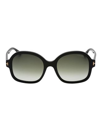 Tom Ford Womens Tom Ford Hanley Smoke Lens Shiny Black Sunglasses - Size: ONE size