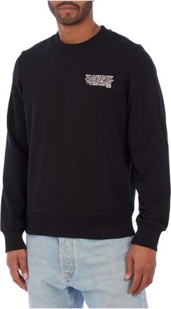 Diesel Sweatshirt met Ronde Hals en Tekst - Heren - Sweatshirts - Zwart - 2XL - Katoen - Hoodies & sweatvesten