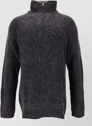 Paul Smith striped collar half zip sweater