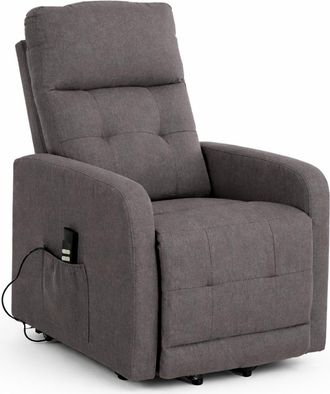 Decorspace Poltrona cygnus Con Recliner Elettrico Doppio Motore E Rivestimento In Tessuto Per Interno -marrone