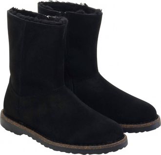 Birkenstock Womens Uppsala Zip Shearling Boot In Black