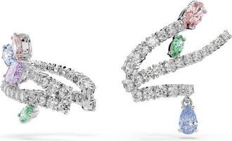 Swarovski x Ariana Grande Multicolor Crystal Ear Cuffs in Silver/Multi at Nordstrom