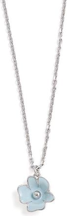 Kate Spade New York Golden Bloom Flower Pendant Womens Necklace Blue/Silver, Pearl