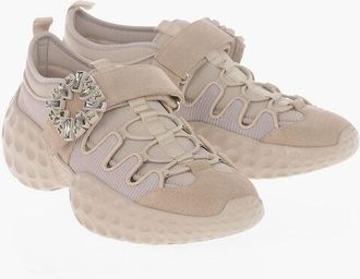 Roger Vivier Sneakers Low-Top In Tessuto Con Dettagli Strass e Chiusura S taglia 41