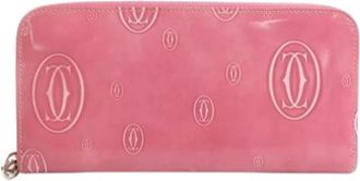 Cartier Pre-owned Leren Portemonnee - Dames - Vintage Accessoires - Roze - ONE Size - Leer - Vintage