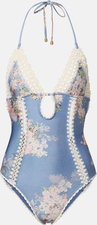 Zimmermann Costume intero Cascadian in crochet con cut-out
