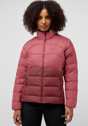 Jack Wolfskin Daunenjacke JACK WOLFSKIN ATHER DOWN JKT W, Damen, Gr. M (38/40), rot (rot, ochre), Obermaterial: 100% Polyester; Kontrast: 100% Polyester; Futter: 10