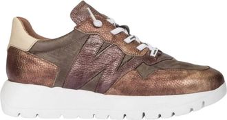 Wonders Schoenen, Dames, Bruin, 40 EU, Leer, Odisei 91 Sneakers